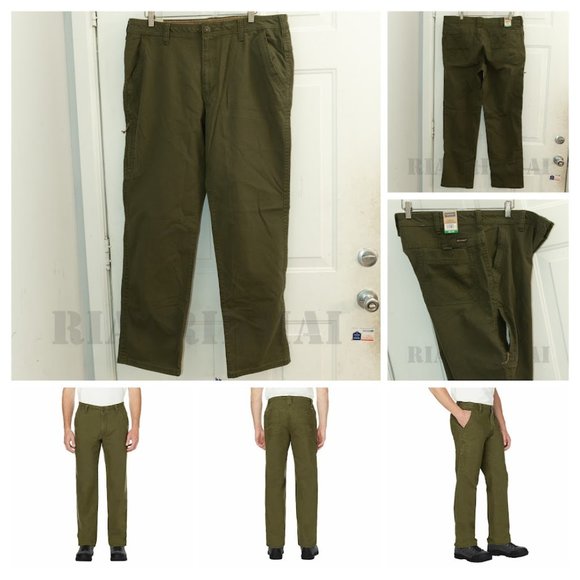 Green Men's stretch Canvas pant Legendary Outfitters - Picture 1 of 12